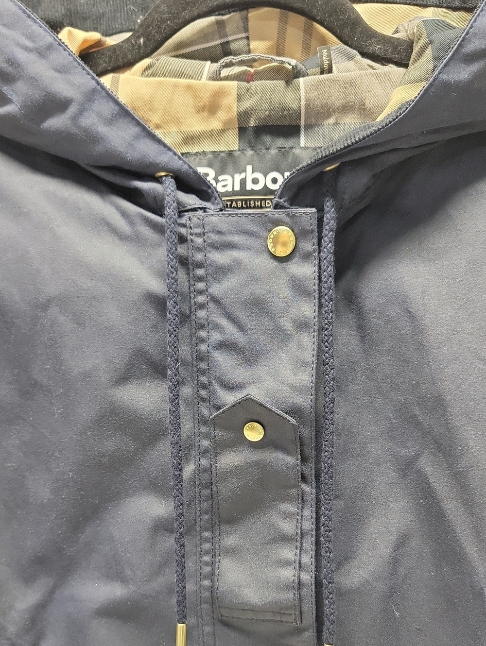 Barbour NWOT Ryedale Waxed Cotton Women's Jacket Sz 8 Deep NAVY - Picture 3 of 16
